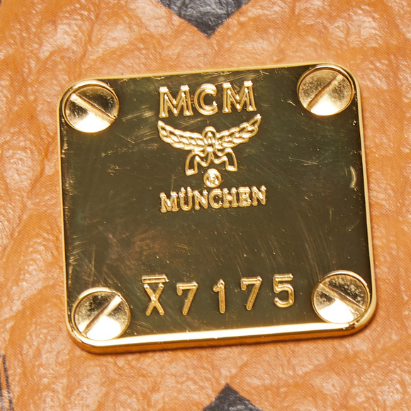 MCM Tan Visetos Coated Canvas and Leather Mini Studded Stark-Bebe Boo Backpack - Picture 5 of 8